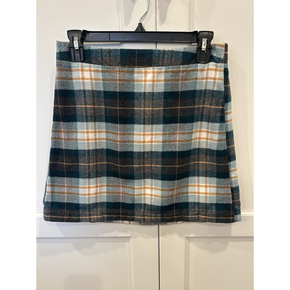American Eagle Plaid Miniskirt Elastic Waist Size Small